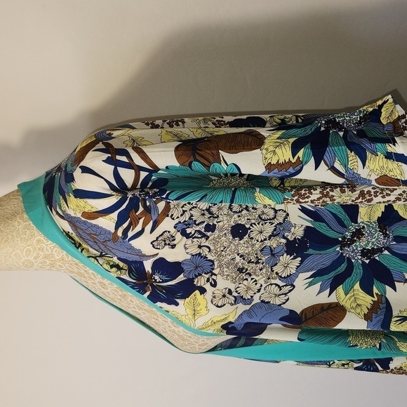 Do Everything In Love Women's Tropical Print Open Front Kimono Cardigan Beach - Picture 7 of 12